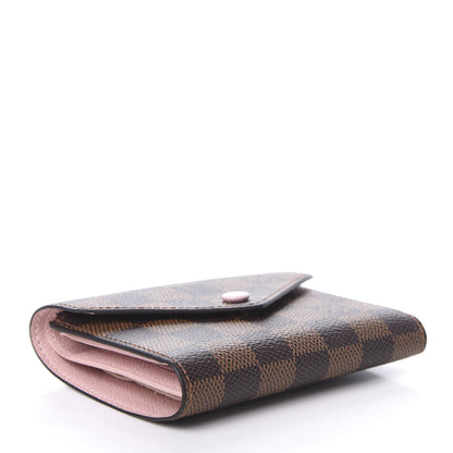 Louis Vuitton Damier Ebene Victorine Wallet Rose Ballerine 4 of 6