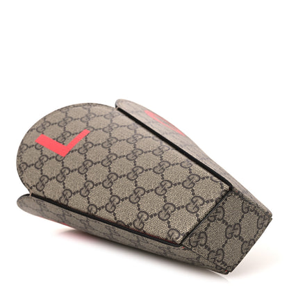 Gucci GG Supreme Monogram Love Valentines Day Small Heart Bag Beige Ebony New Geranium 4 of 10