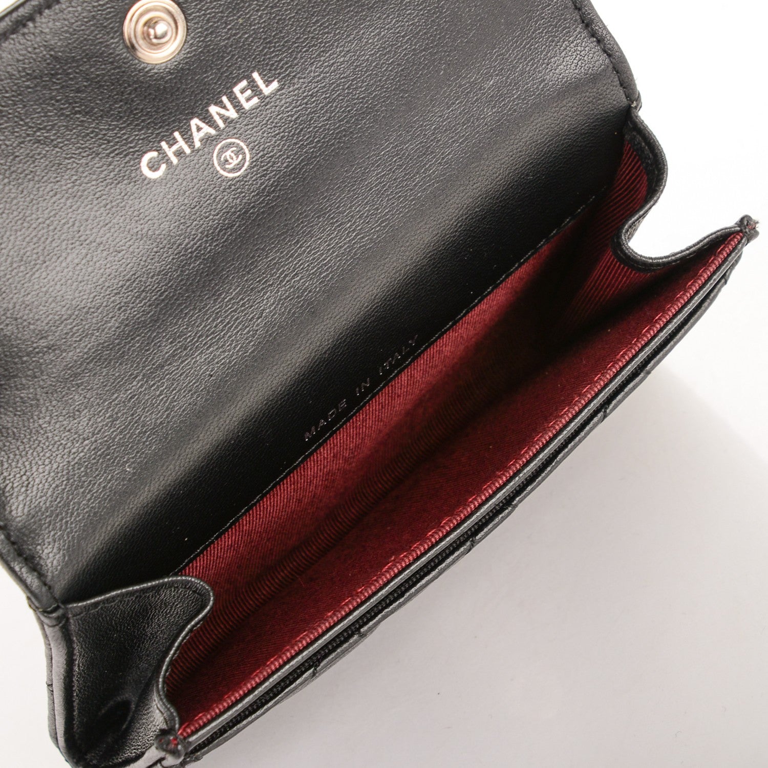 Chanel Lambskin Quilted Flap Card Holder Black 5 of 8