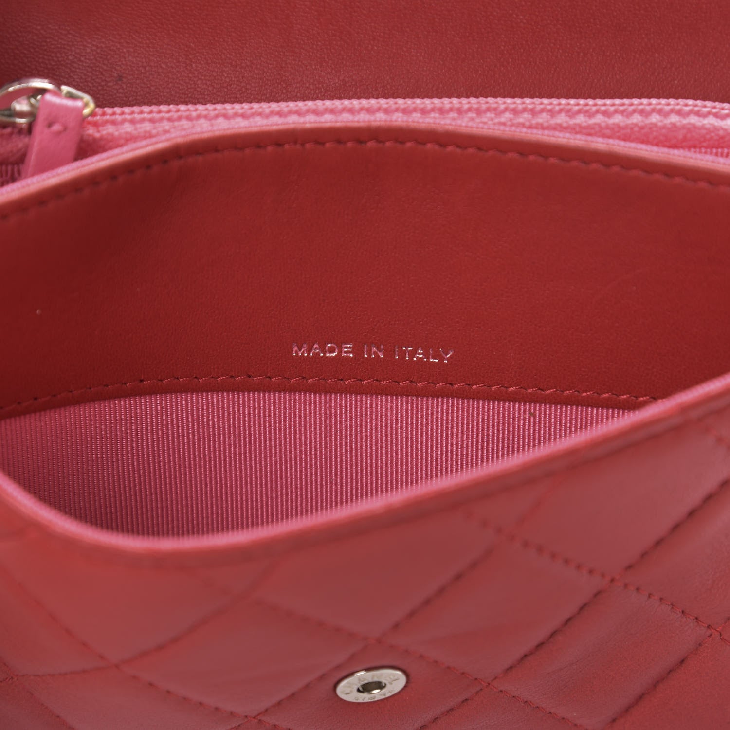 Chanel Lambskin Quilted Small Flap Wallet Red 5 of 7