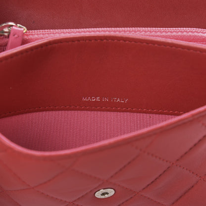 Chanel Lambskin Quilted Small Flap Wallet Red 5 of 7