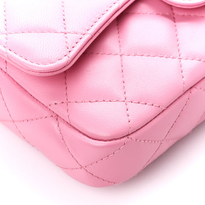 Chanel Lambskin Quilted Flap Phone Holder With Chain Pink 13 of 15
