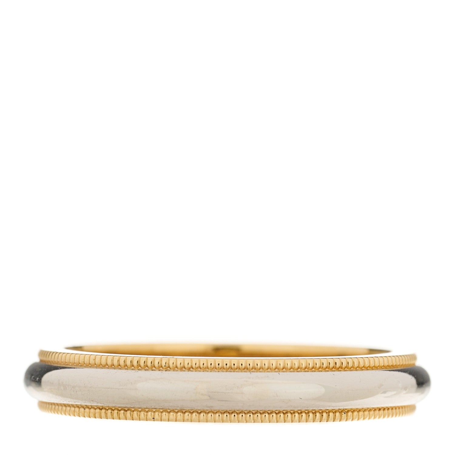 Tiffany Platinum 18K Yellow Gold 3.5mm Together Milgrain Wedding Band Ring 56 7.5 3 of 7