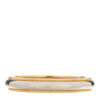 Tiffany Platinum 18K Yellow Gold 3.5mm Together Milgrain Wedding Band Ring 56 7.5 3 of 7