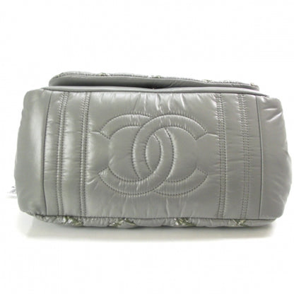 Chanel Nylon Quilted Tweed on Stitch Flap Gray 6 of 11