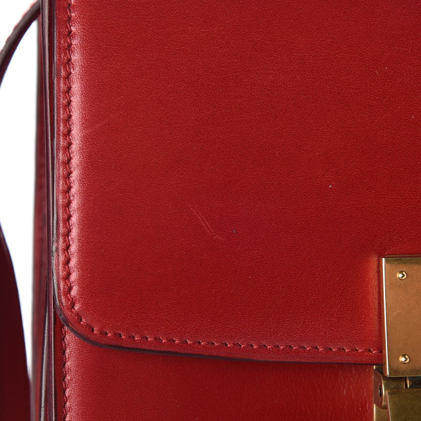 Smooth Calfskin Small Classic Box Flap Bag Red