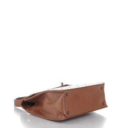 Chanel Caviar Flap Top Handle Bag Brown 4 of 9