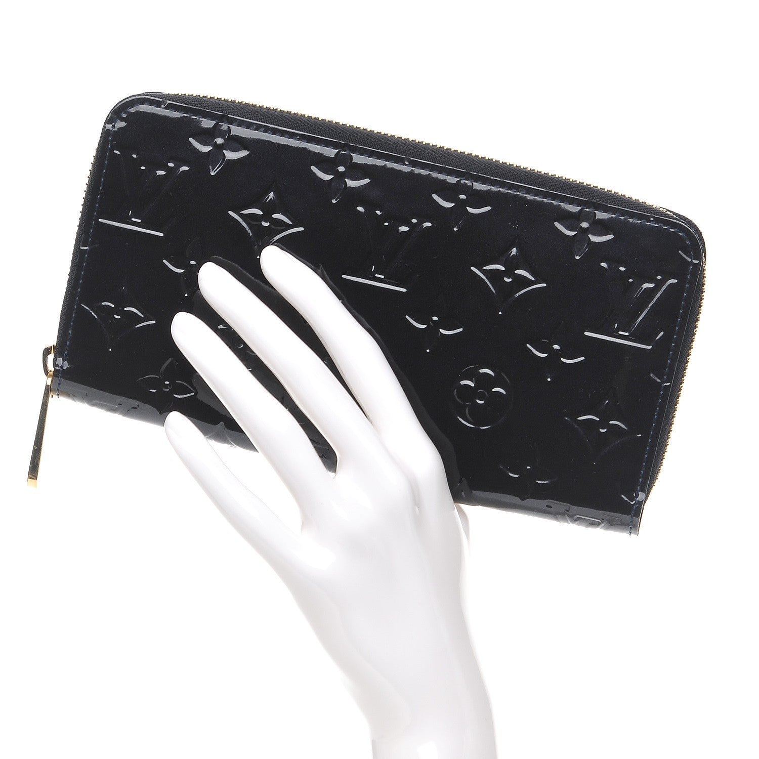 Louis Vuitton Vernis Zippy Wallet Blue Infini 2 of 8