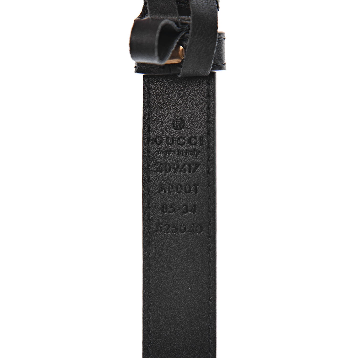 Gucci Calfskin Double G 20mm Belt 85 34 Black 4 of 7