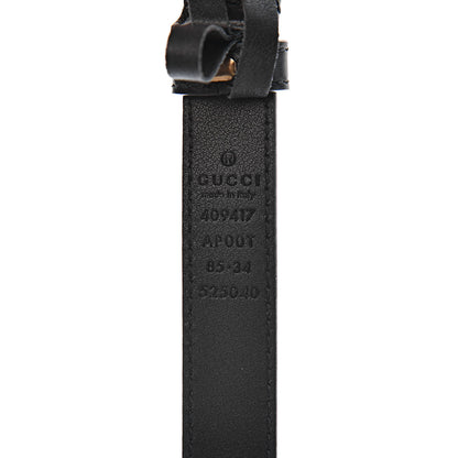 Gucci Calfskin Double G 20mm Belt 85 34 Black 4 of 7
