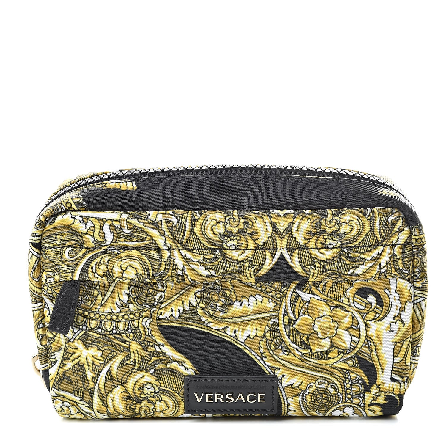 Versace Nylon Barocco Print Zip Pouch Black 1 of 6