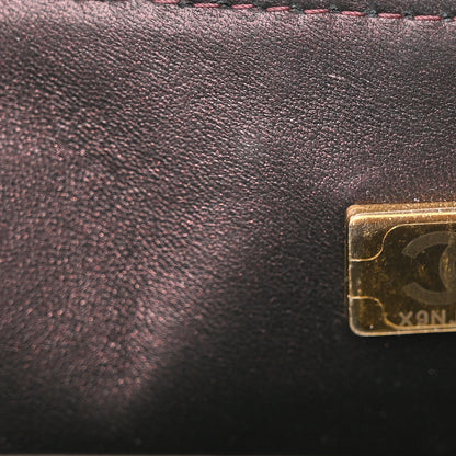 Chanel Iridescent Lambskin Quilted Mini Top Handle Rectangular Flap Burgundy 7 of 11
