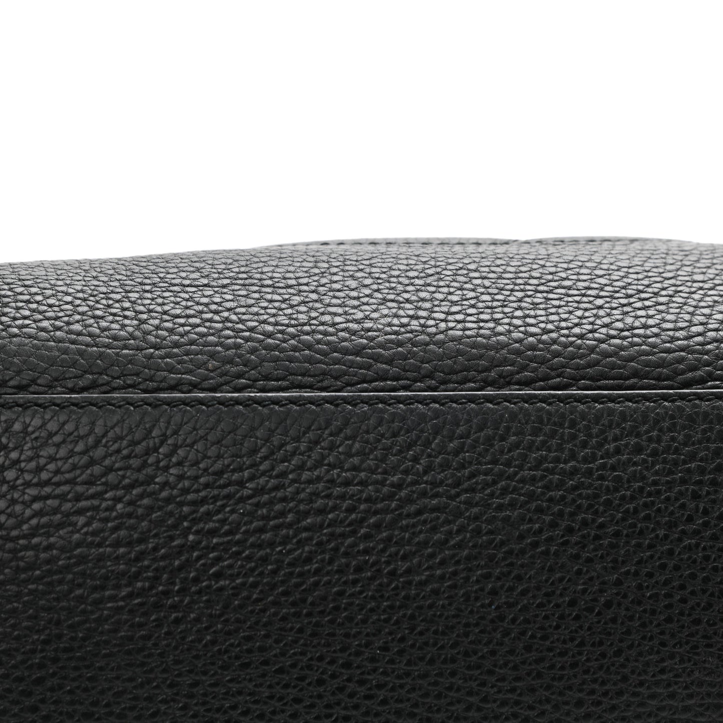 Pebbled Calfskin Medium Soho Chain Shoulder Bag Black