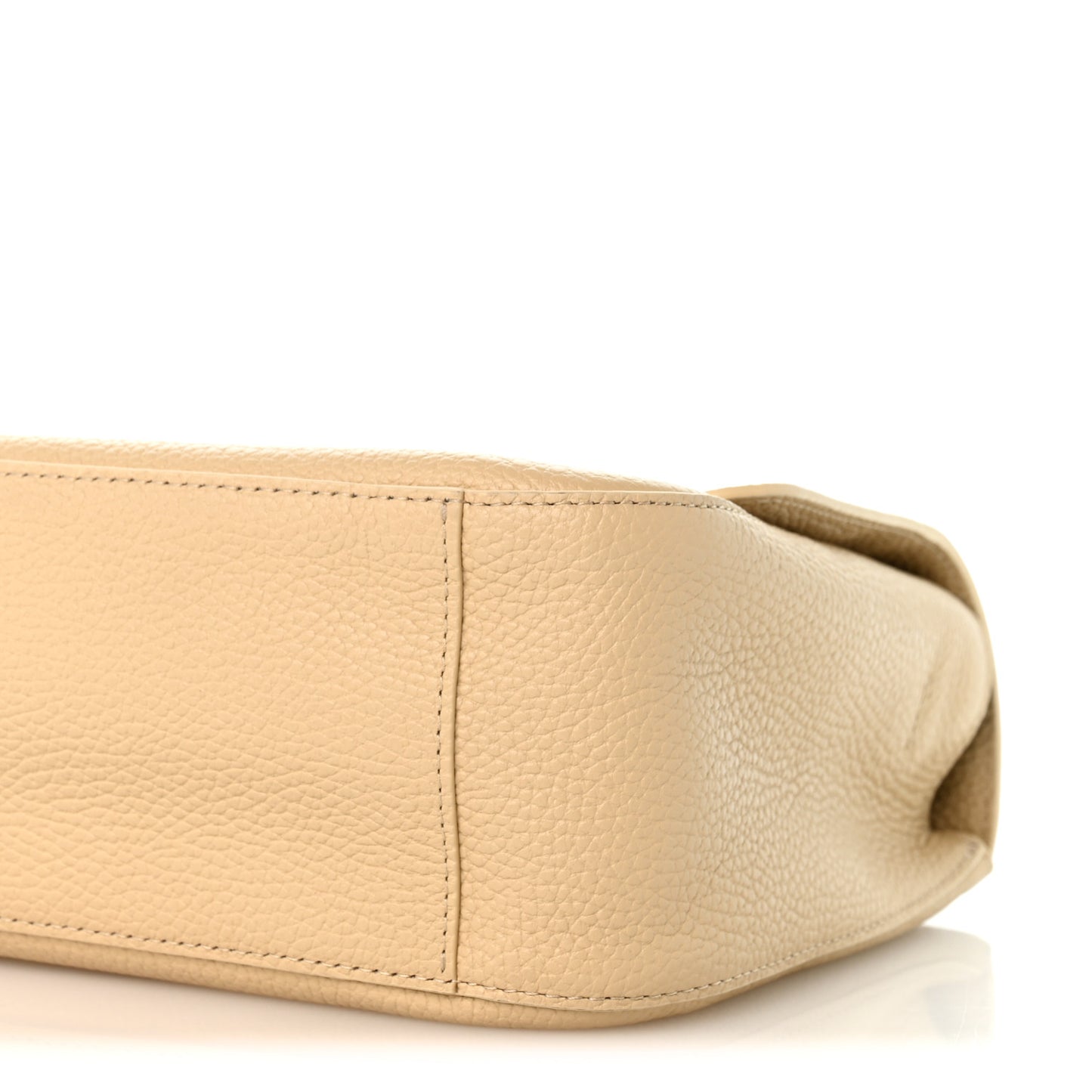 Grained Calfskin Small Souplissimo Maxi Flap Beige