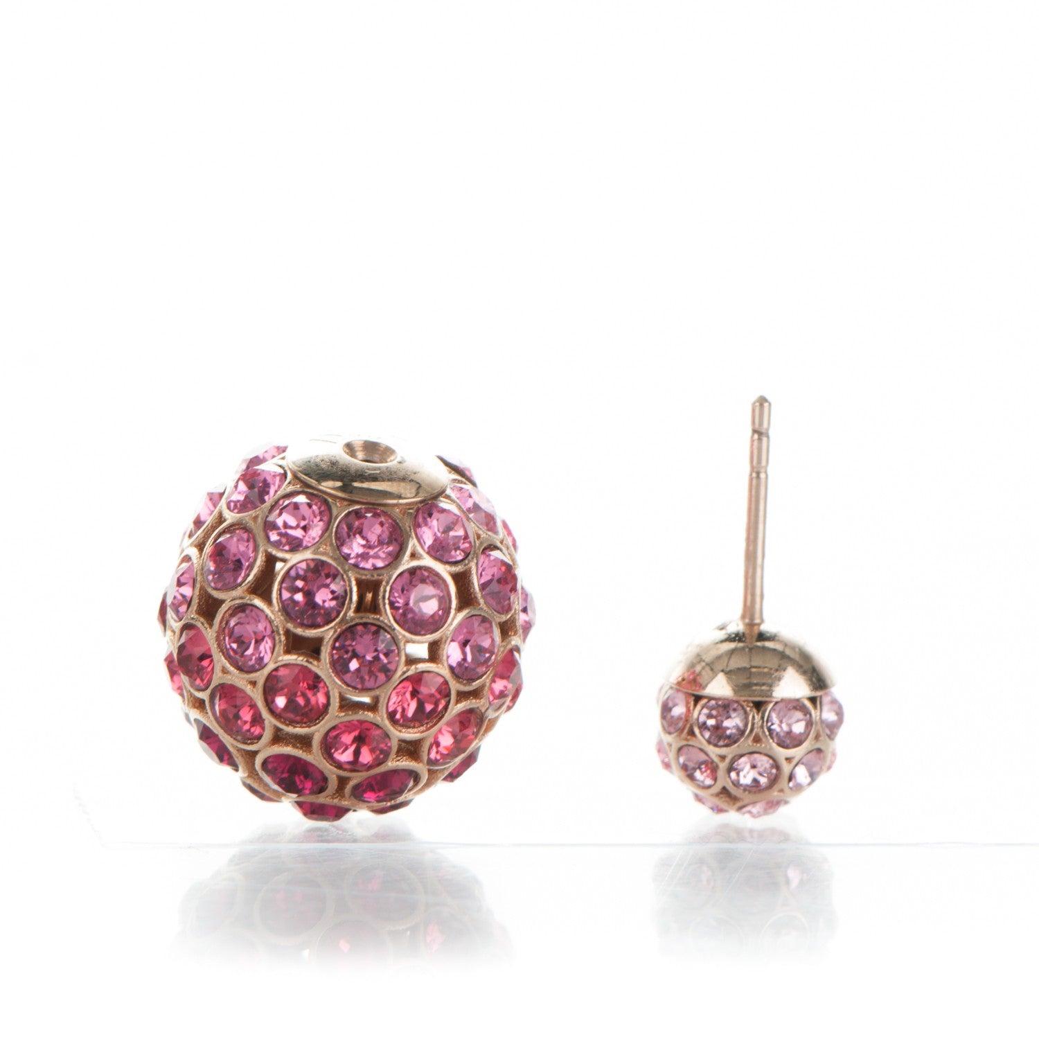 Christian Dior Crystal Mise En Dior Tribal Earrings Pink Gold 4 of 6