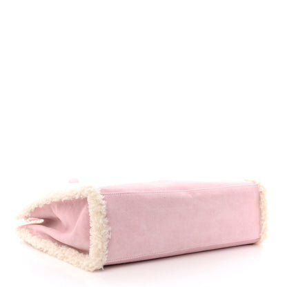 Telfar X UGG Suede Shearling Medium Shopping Bag Pink 4 of 11
