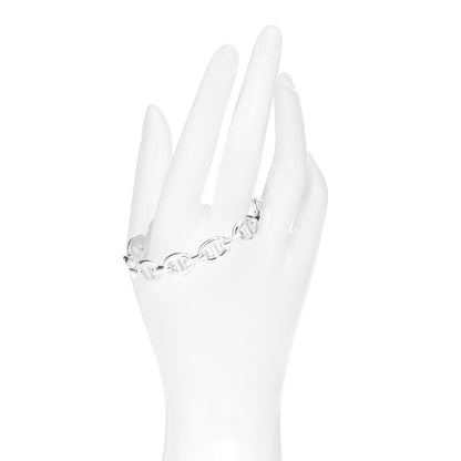 Hermes Sterling Silver MM Chaine d'Ancre Enchainee Cuff Bracelet SH 2 of 5