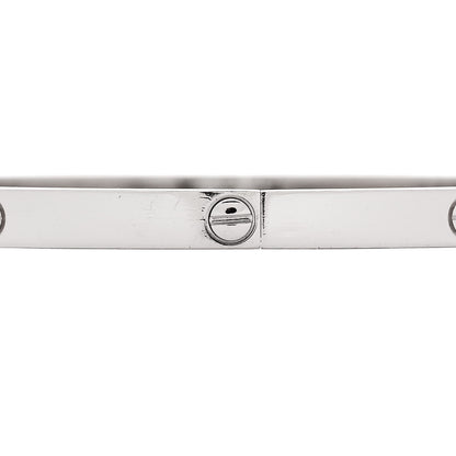 Cartier 18K White Gold Small LOVE Bracelet 18 4 of 8