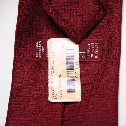 Hermes Mens Silk New Faconnee Neck Tie Rouge Cardinal 4 of 5