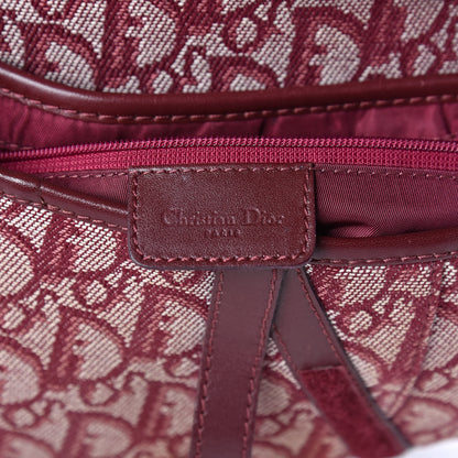 Christian Dior Monogram Saddle Bag Burgundy 6 of 16