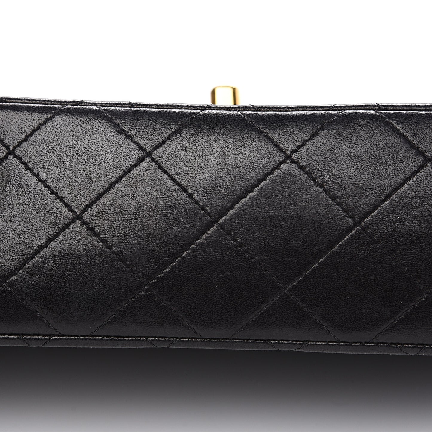 Lambskin Quilted Small Double Flap Black