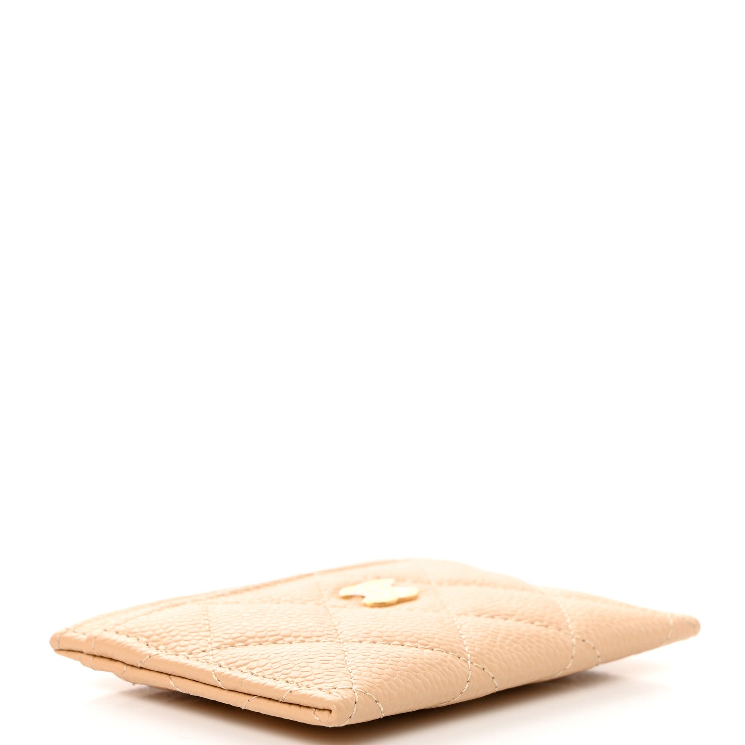 Chanel Caviar Quilted Card Holder Beige 4 of 8