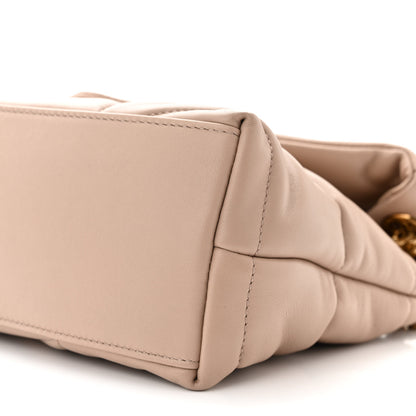 Saint Laurent Lambskin Quilted Small Loulou Puffer Monogram Chain Satchel Dark Beige 10 of 10