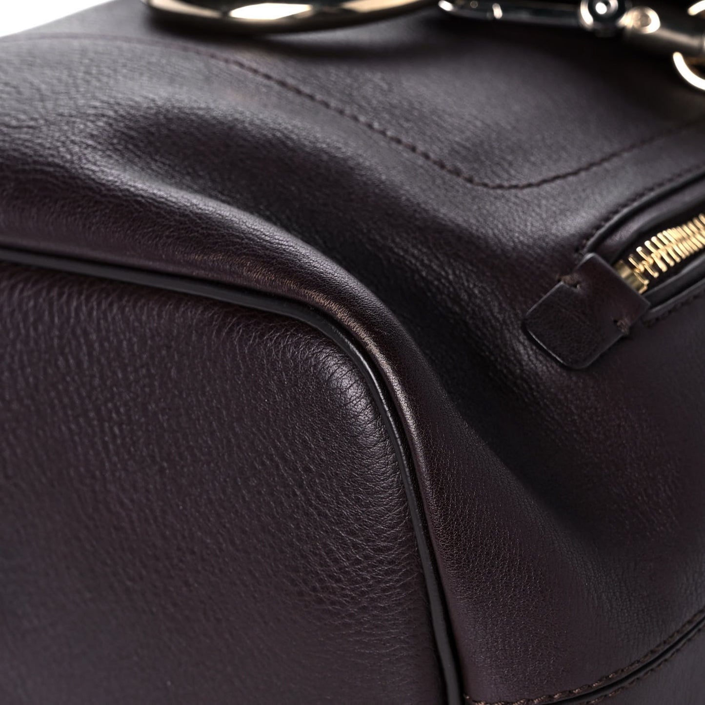 Suede Calfskin Small Faye Backpack Carbon Brown