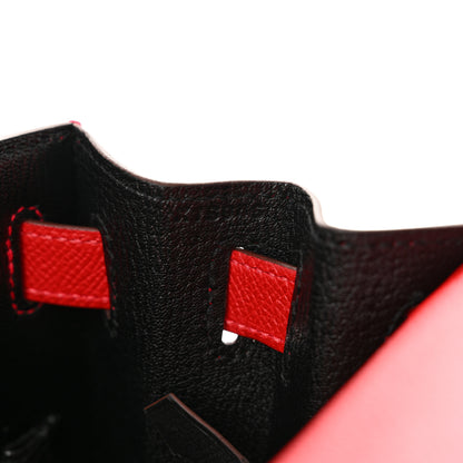 Hermes Epsom Horseshoe Kelly Sellier 28 Rouge Casaque Black 7 of 11