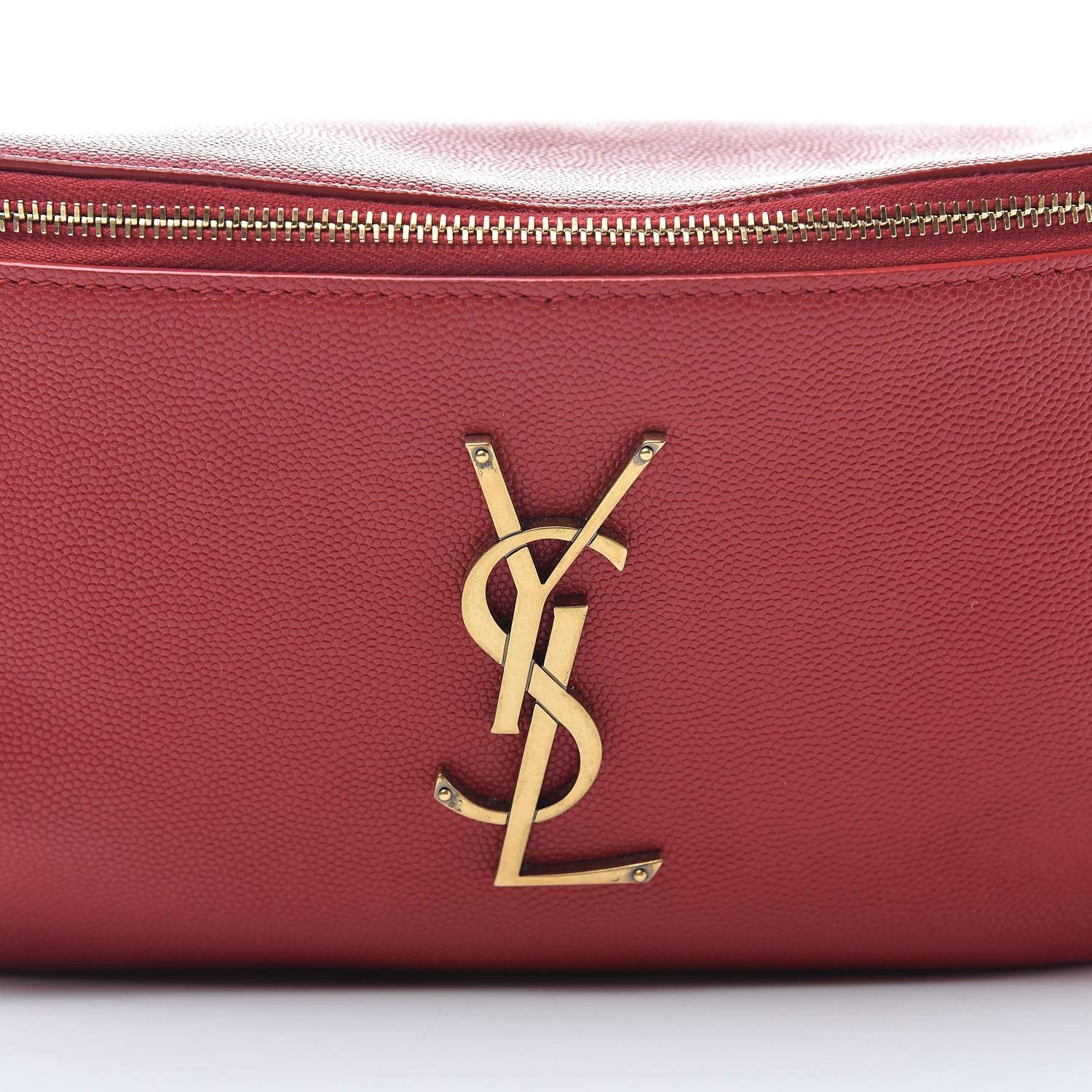 Saint Laurent Grain De Poudre Monogram Belt Bag Rouge Eros 8 of 10