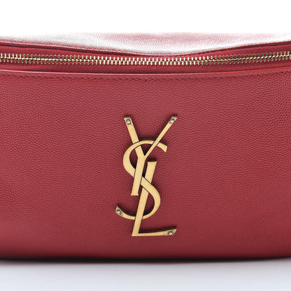 Saint Laurent Grain De Poudre Monogram Belt Bag Rouge Eros 8 of 10