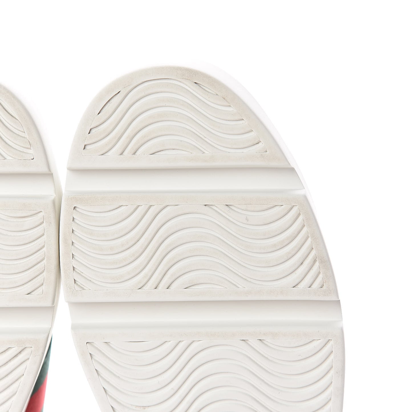 Calfskin Web Bee Embroidered Womens Ace Platform Sneakers 36 White