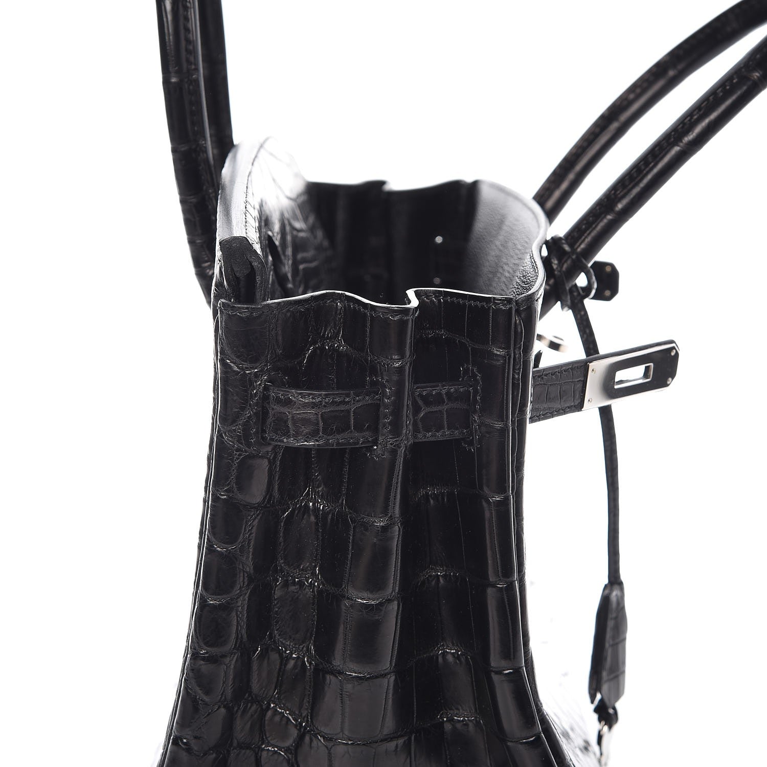 Hermes Matte Niloticus Crocodile Birkin 30 Black 22 of 27