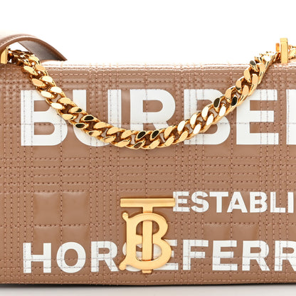 Burberry Patent Quilted Horseferry Print Small Lola Bag Tan 8 of 10