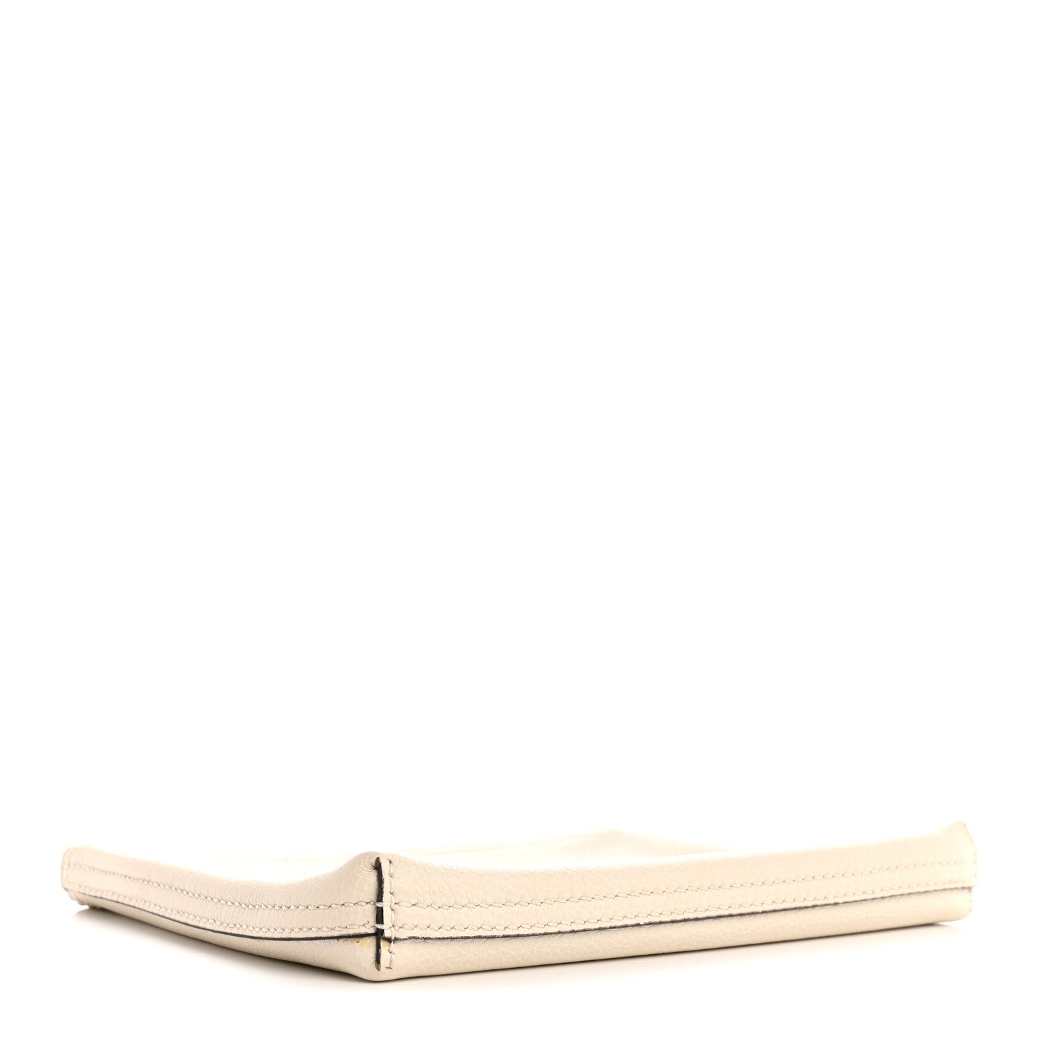 Gucci Pebbled Calfskin Medium Logo Portfolio Clutch White 4 of 10