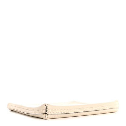 Gucci Pebbled Calfskin Medium Logo Portfolio Clutch White 4 of 10