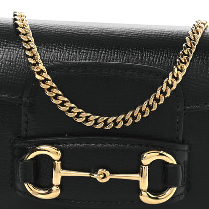 Gucci Azalea Calfskin Horsebit 1955 Super Mini Crossbody Bag Black 8 of 10