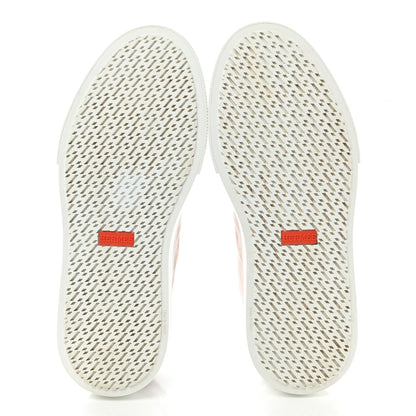 Hermes Canvas Calfskin Deep Sneakers 37 Framboise White 5 of 11