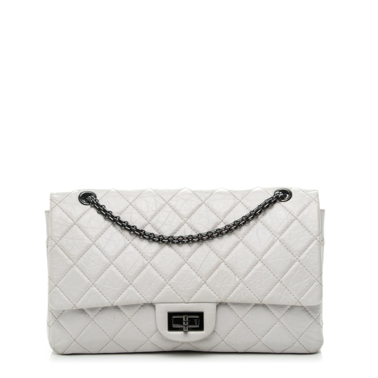 Aged Calfskin 2.55 Reissue 227 Flap White