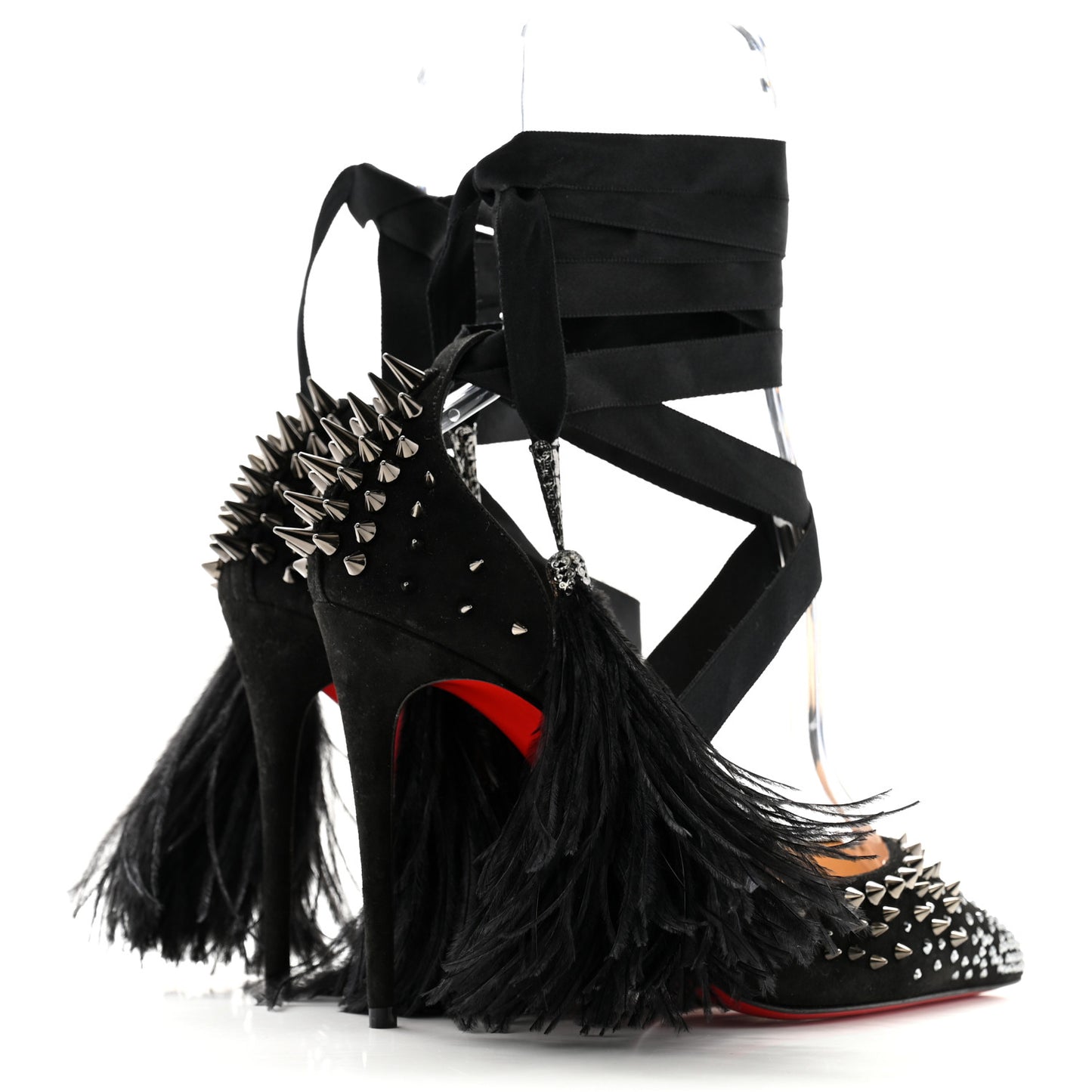 Velour Spikes Fairy 100 Pumps 37 Black