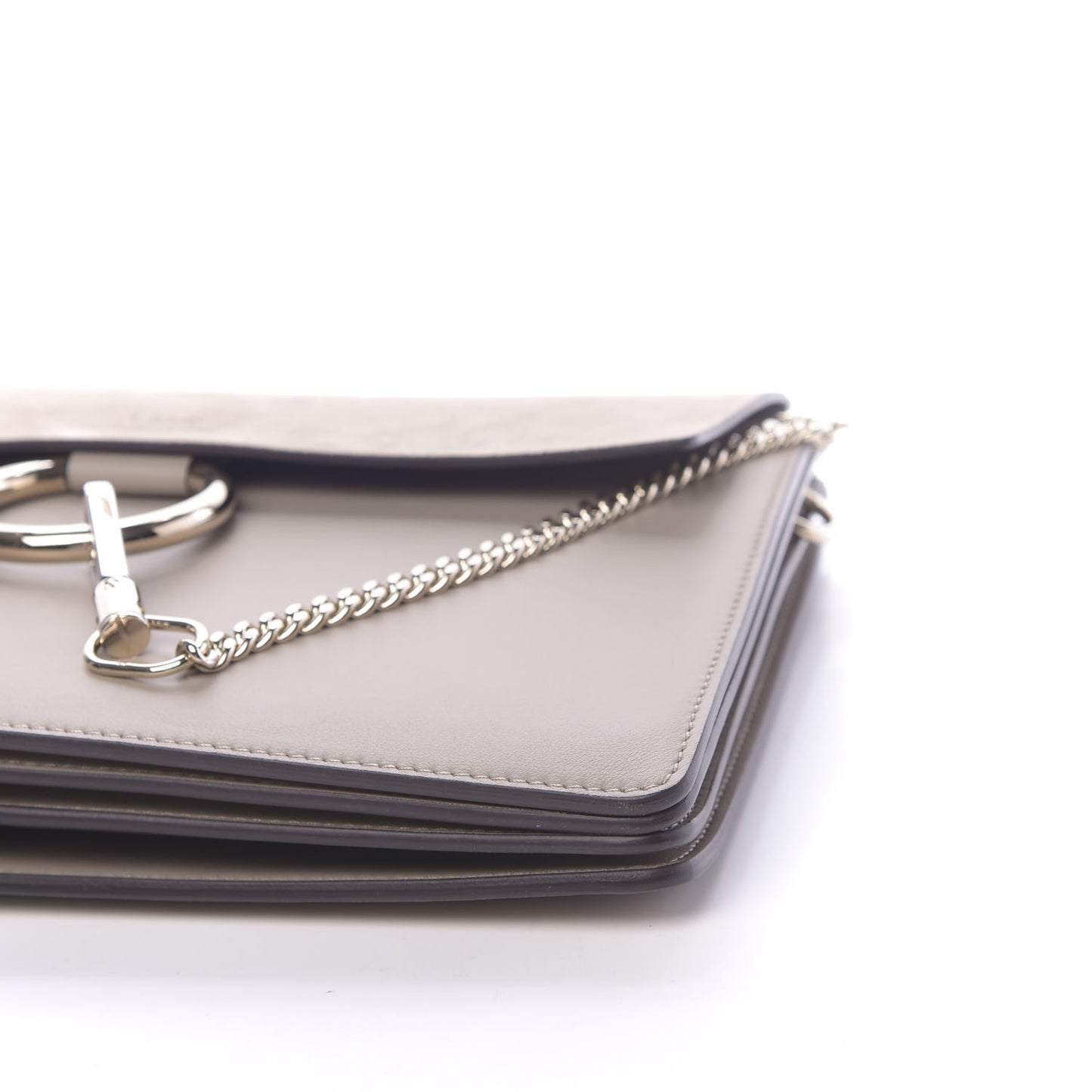 Calfskin Suede Medium Faye Shoulder Bag Motty Grey