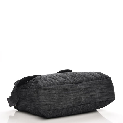 Chanel Denim Quilted Stretch Spirit Messenger Bag 5 of 8