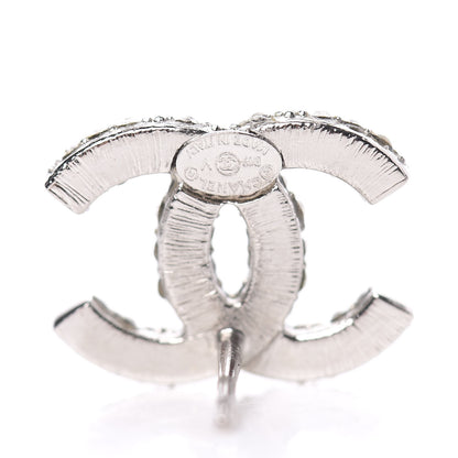 Chanel Crystal Mini CC Earrings Silver 4 of 5