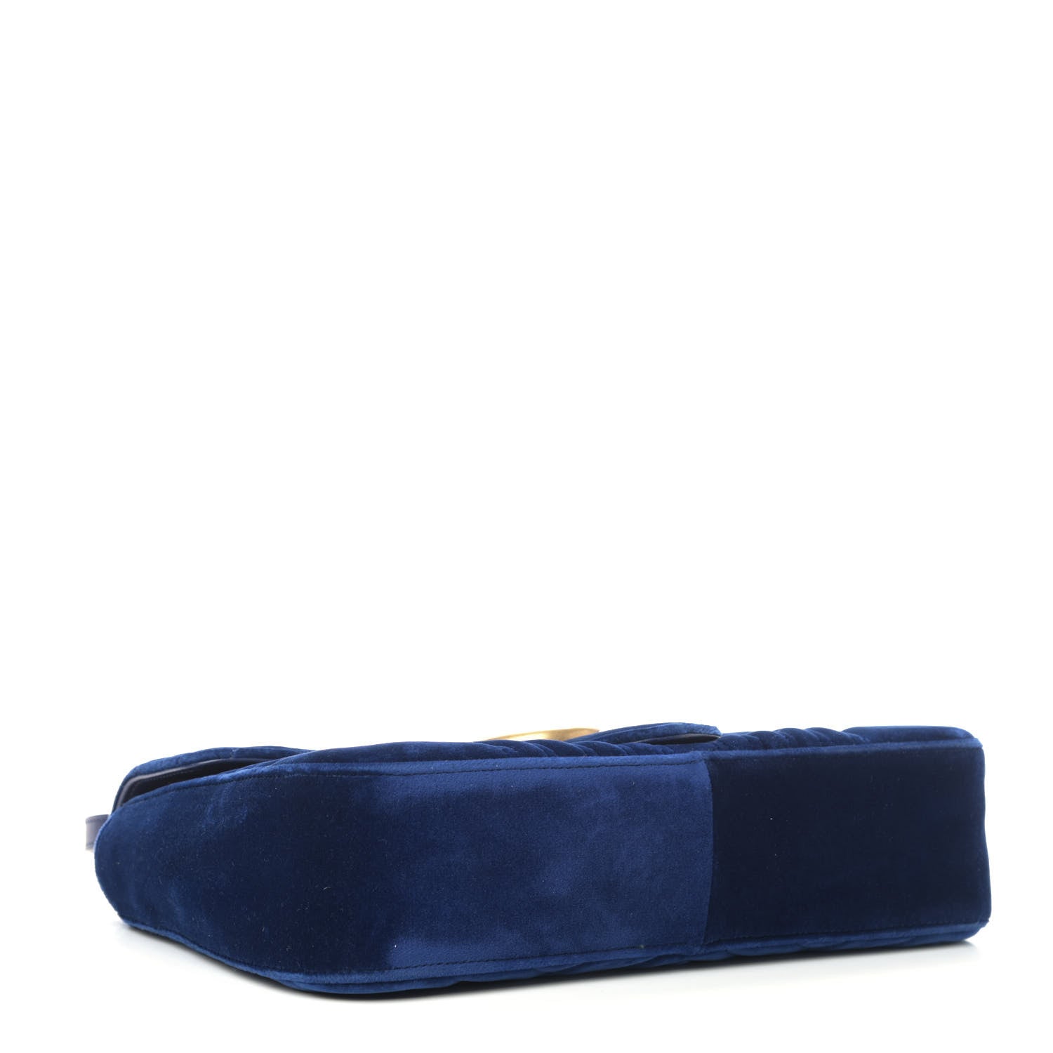 Gucci Velvet Matelasse Medium GG Marmont Shoulder Bag Cobalt Blue 3 of 8