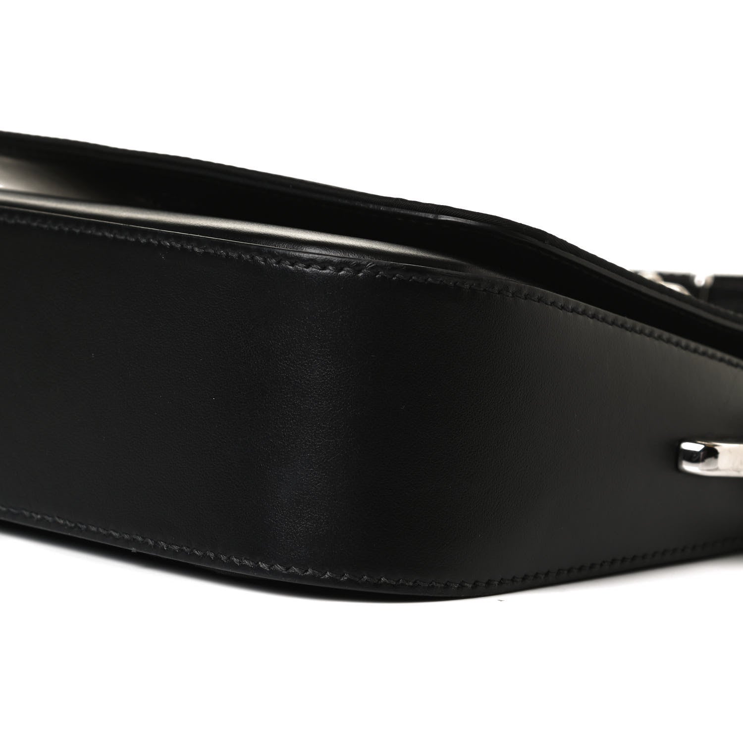 Prada Nylon Calfskin Identity Shoulder Bag Black 10 of 14