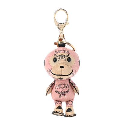MCM X BAPE Visetos Baby Milo Key Ring Bag Charm Pink 1 of 6