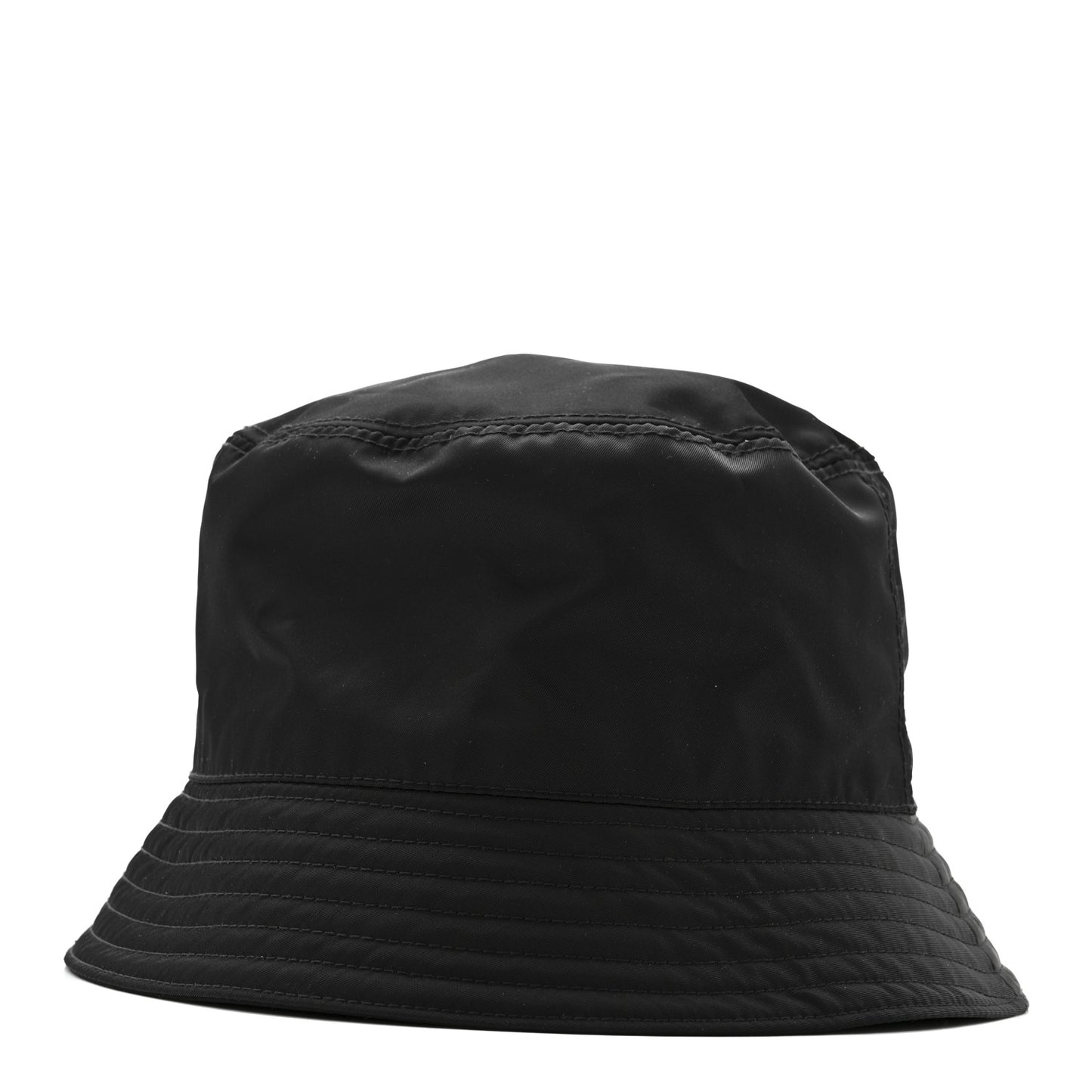 Re-Nylon Metal Triangle Logo Womens Bucket Hat XL Black