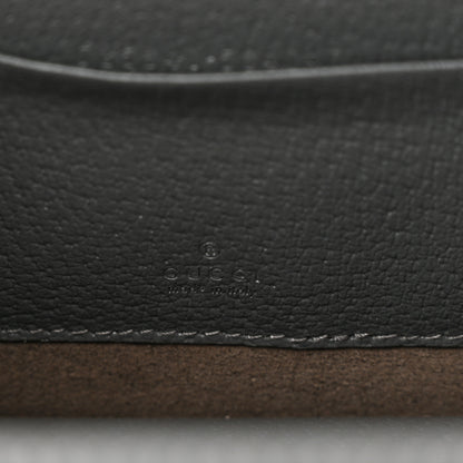 Gucci GG Supreme Monogram Textured Dollar Calfskin Mini New Basket Shoulder Bag Black Grey 7 of 12