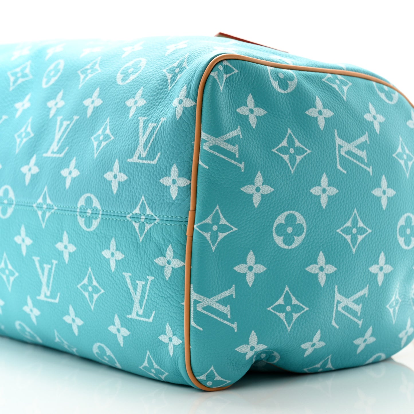 Calfskin Monogram Speedy P9 Bandouliere 40 Turquoise