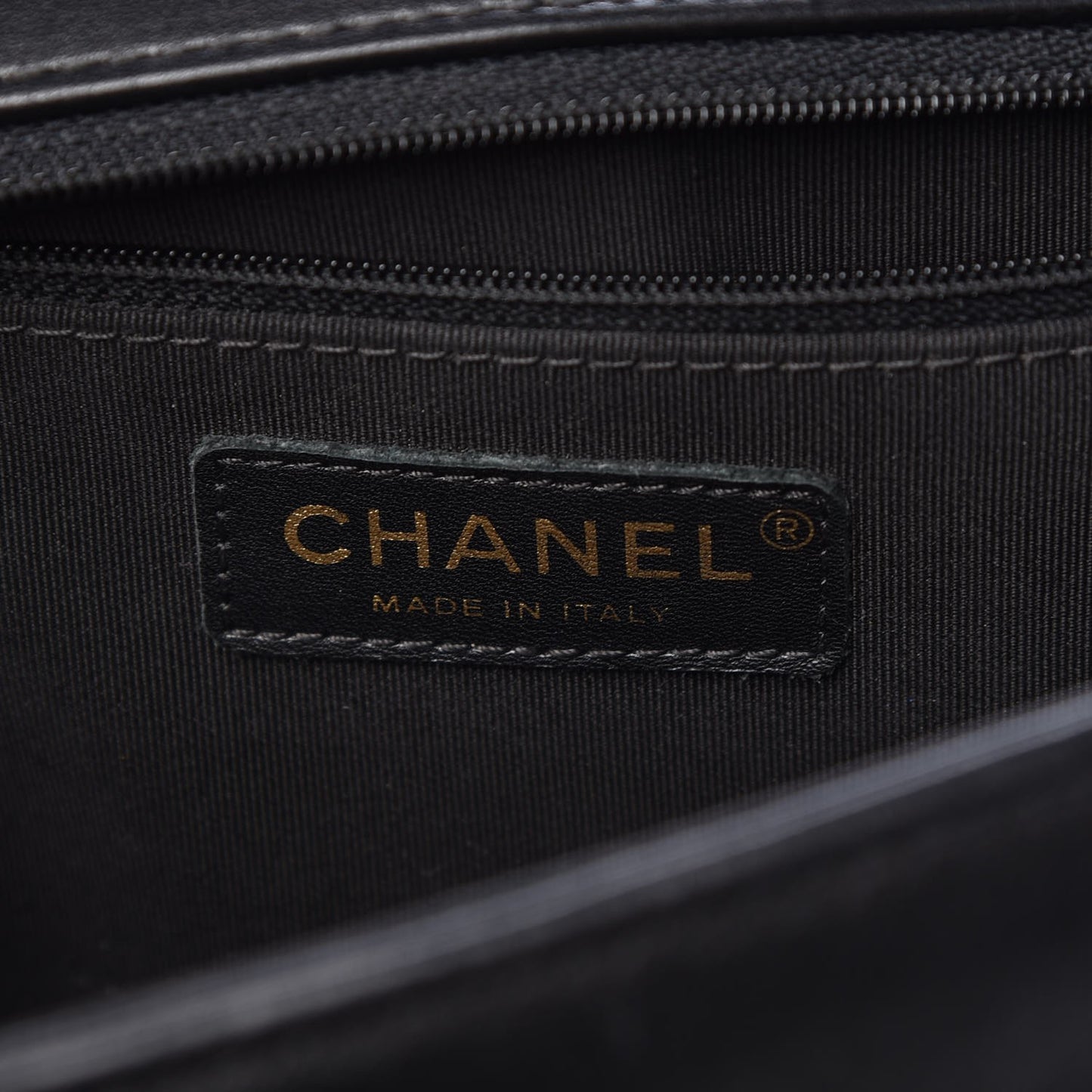 Lambskin Quilted Large Boy Flap Black